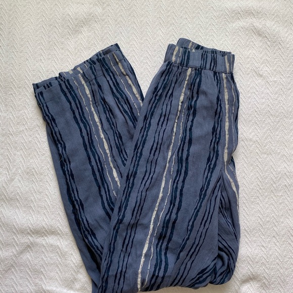 Caslon Pants - Caslon Blue Painted Plaid Pull On Pant Size XS